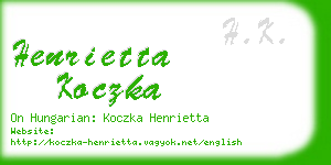 henrietta koczka business card
